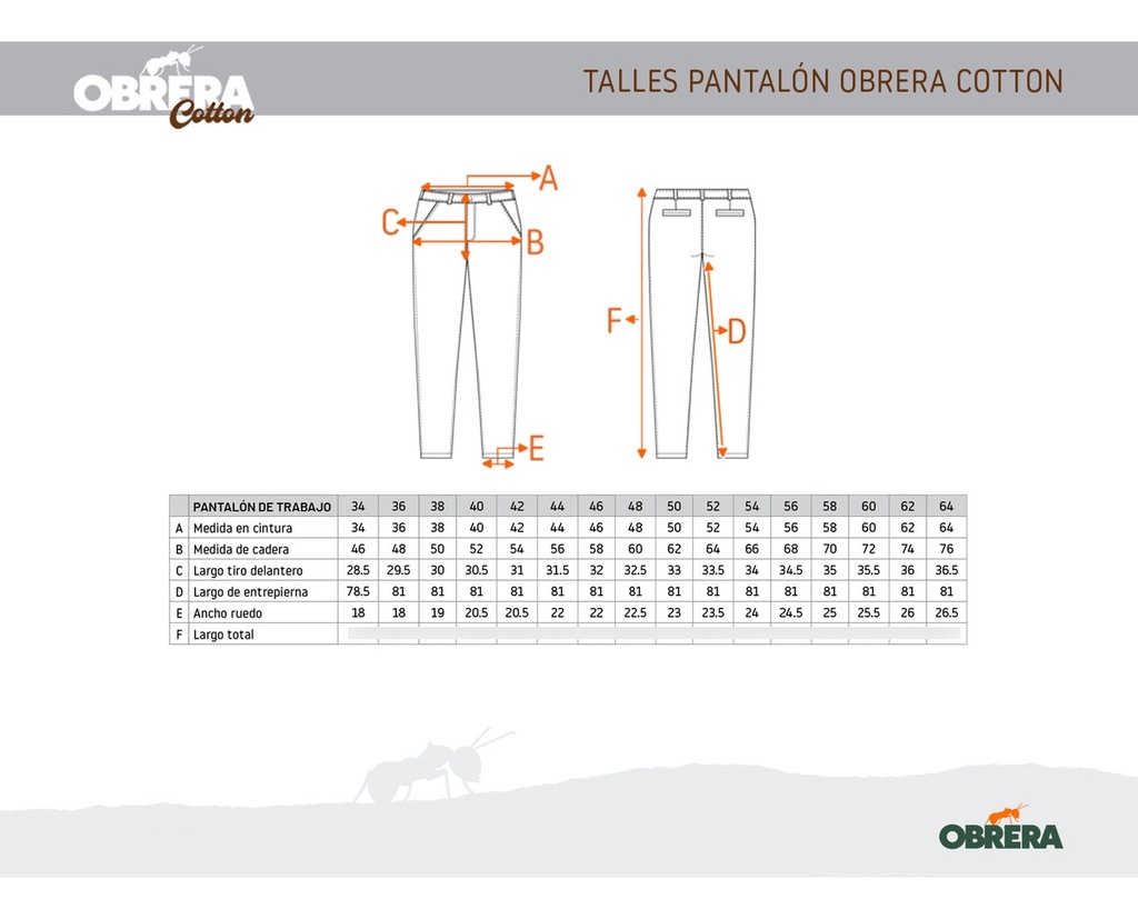 Pantalón de trabajo OBRERA Cotton
